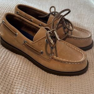 Sperry Kids Tan Boat Shoes- Sz 13